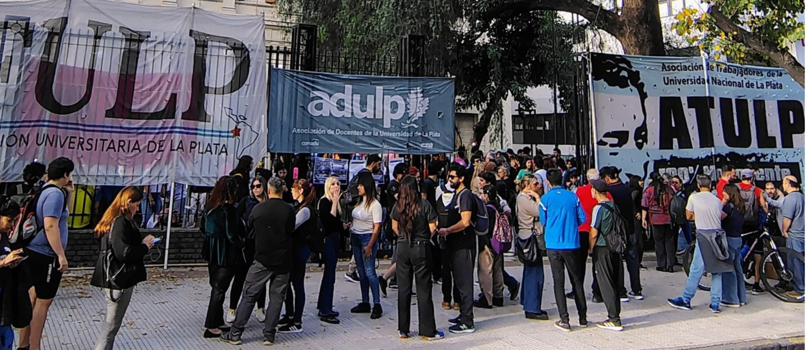 Protesta universitaria. Primer día de paro de adulp
