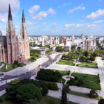 Feriado en junio. Vista aerea de la ciudad de La Plata