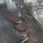 incendio en edificio de la plata