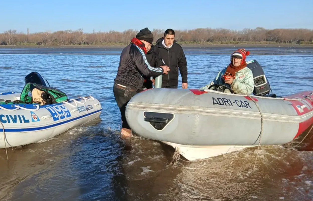 pescadores rescatados en berisso
