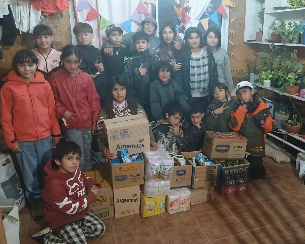 Los niños del merendero “Rinconcito de Luz” en Neuquén