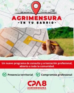 Lanzan “Agrimensura en tu Barrio” con asesoramiento técnico gratuito para vecinos